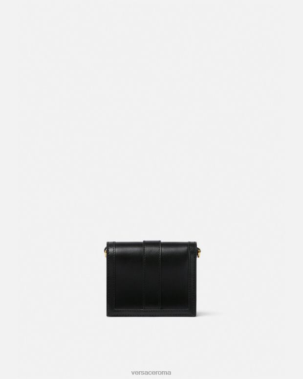 esso Versace donne portafoglio con catena della dea greca nero JT08Z563 Accessori