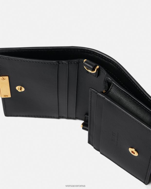esso Versace donne portafoglio con catena della dea greca nero JT08Z563 Accessori