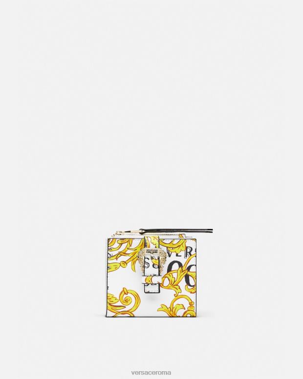 esso Versace donne portafoglio con logo couture1 oro e bianco JT08Z2344 Accessori