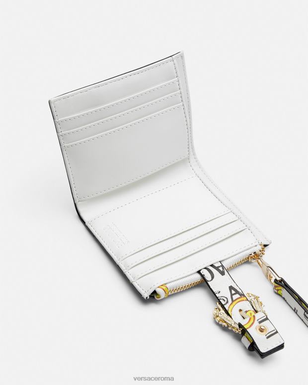esso Versace donne portafoglio con logo couture1 oro e bianco JT08Z2344 Accessori