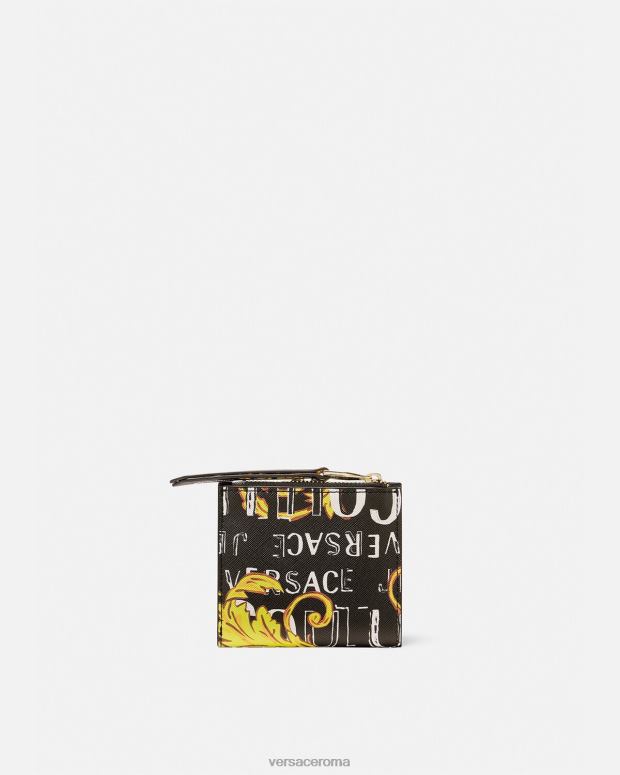 esso Versace donne portafoglio con logo couture1 oro nero JT08Z2343 Accessori