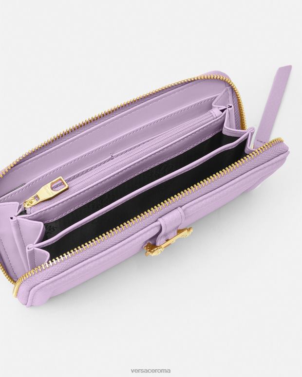 esso Versace donne portafoglio continentale couture1 lilla JT08Z2347 Accessori