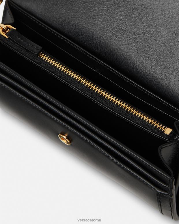 esso Versace donne portafoglio della dea greca nero JT08Z565 Accessori