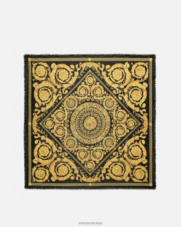 esso Versace donne Scialle con frange barocco stampa JT08Z901 Accessori