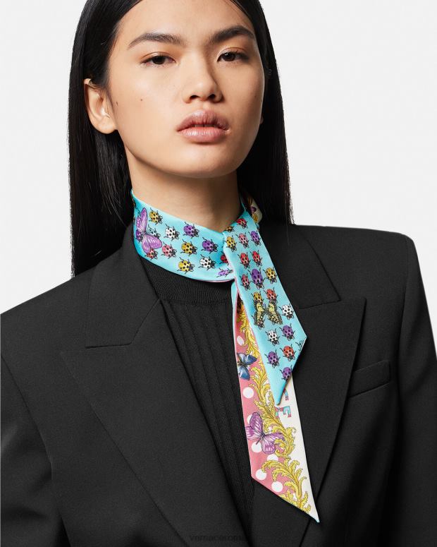 esso Versace donne cravatta con sciarpa con farfalle stampa JT08Z893 Accessori