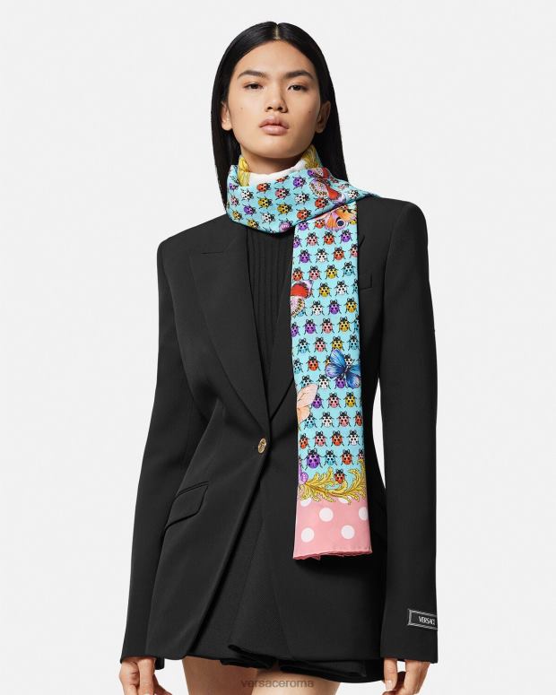 esso Versace donne sciarpa di seta con farfalle stampa JT08Z895 Accessori