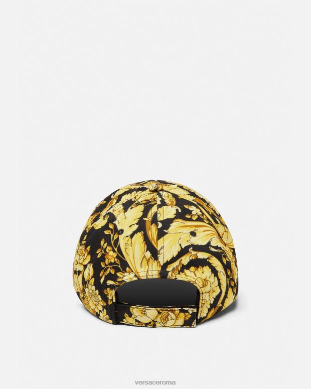 esso Versace donne Cappello da baseball con logo barocco stampa JT08Z1209 biancheria intima e costumi da bagno