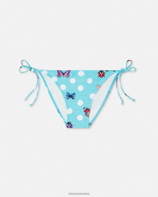 esso Versace donne Slip bikini con farfalle blu JT08Z1132 biancheria intima e costumi da bagno