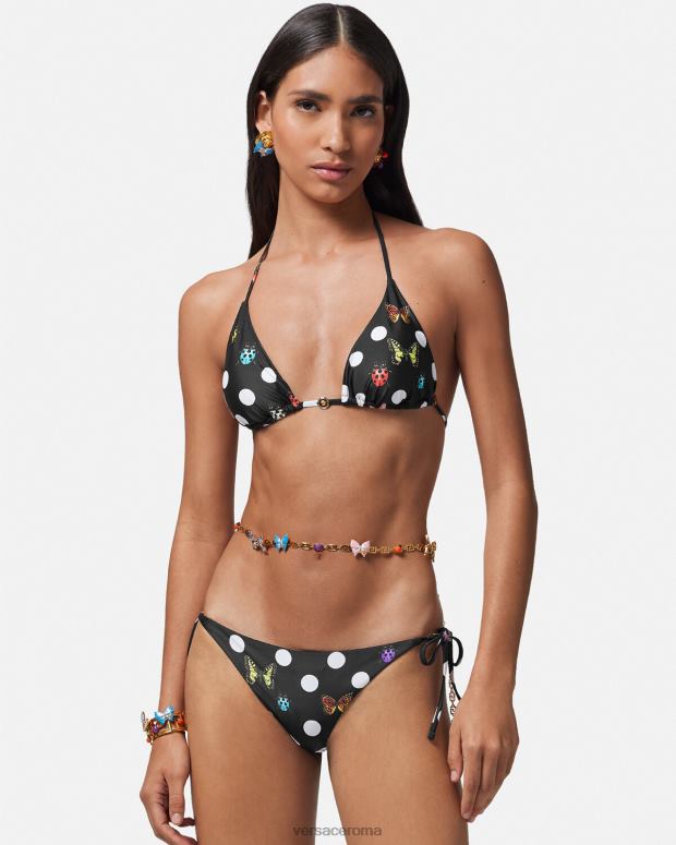 esso Versace donne Slip bikini con farfalle stampa JT08Z1115 biancheria intima e costumi da bagno