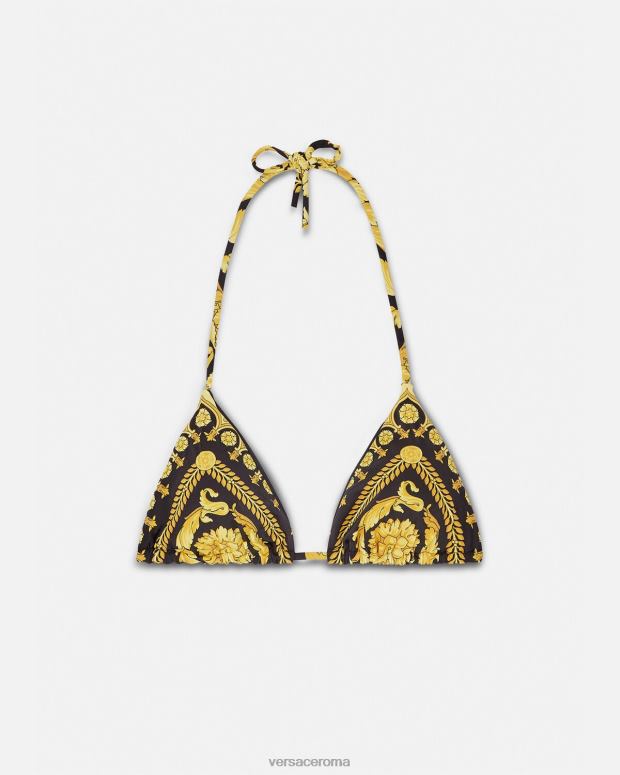 esso Versace donne Top bikini con stampa barocca stampa JT08Z1138 biancheria intima e costumi da bagno