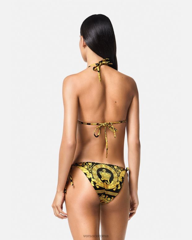 esso Versace donne Top bikini con stampa barocca stampa JT08Z1138 biancheria intima e costumi da bagno