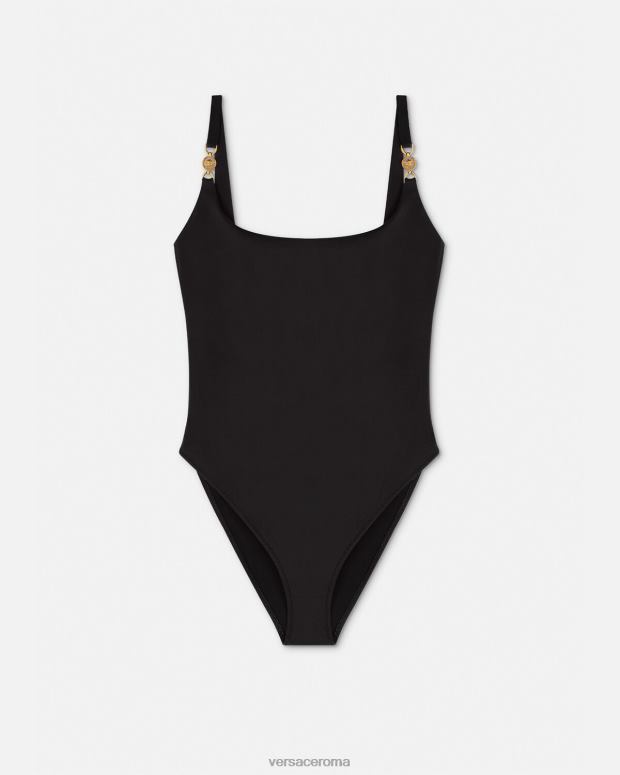 esso Versace donne costume intero medusa '95 nero JT08Z1147 biancheria intima e costumi da bagno