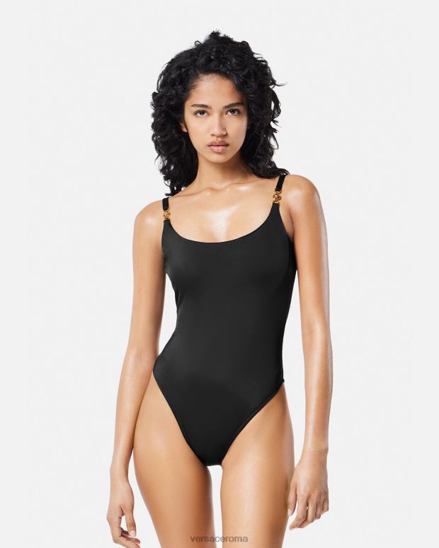 esso Versace donne costume intero medusa '95 nero JT08Z1147 biancheria intima e costumi da bagno