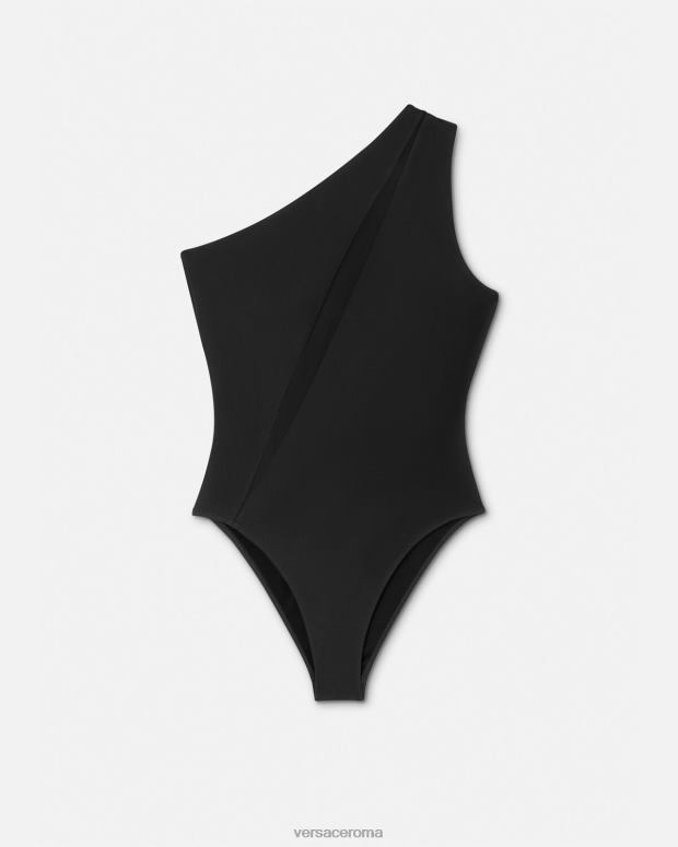 esso Versace donne costume intero tagliato nero JT08Z1184 biancheria intima e costumi da bagno
