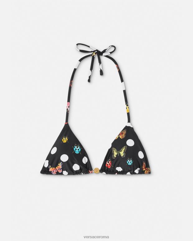 esso Versace donne top bikini con farfalle stampa JT08Z1114 biancheria intima e costumi da bagno
