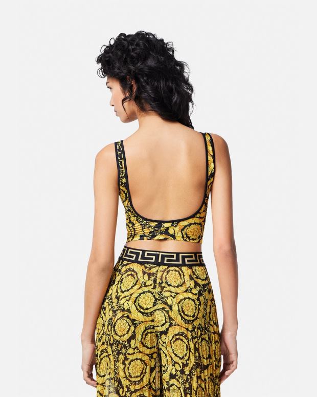 esso Versace donne top tankini barocco stampa JT08Z1172 biancheria intima e costumi da bagno