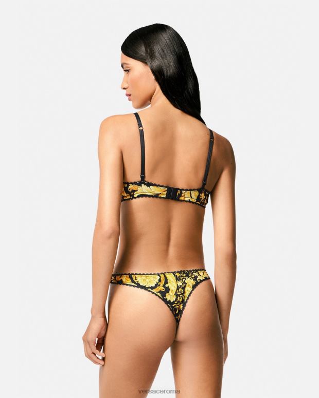 esso Versace donne Bralette a triangolo barocco stampa JT08Z1034 biancheria intima e costumi da bagno
