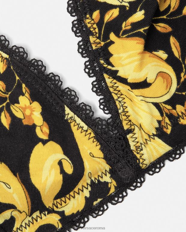 esso Versace donne Bralette a triangolo barocco stampa JT08Z1034 biancheria intima e costumi da bagno