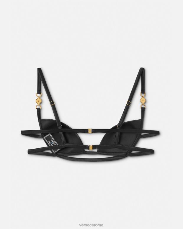 esso Versace donne Reggiseno Medusa '95 nero JT08Z1032 biancheria intima e costumi da bagno