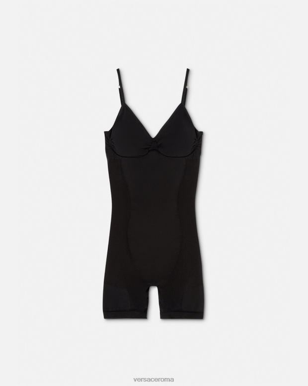 esso Versace donne body modellante con medusa nero JT08Z1064 biancheria intima e costumi da bagno