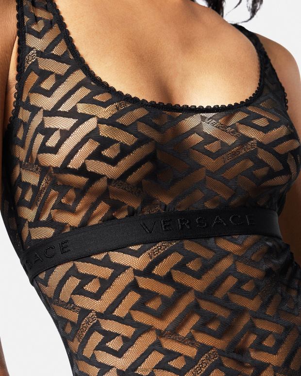 esso Versace donne il corpo della greca nero JT08Z1075 biancheria intima e costumi da bagno