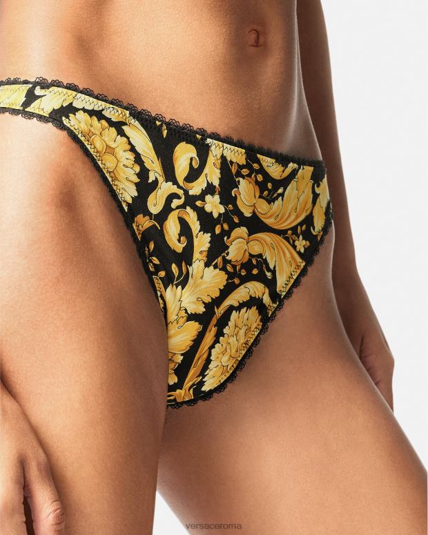 esso Versace donne perizoma barocco stampa JT08Z1035 biancheria intima e costumi da bagno