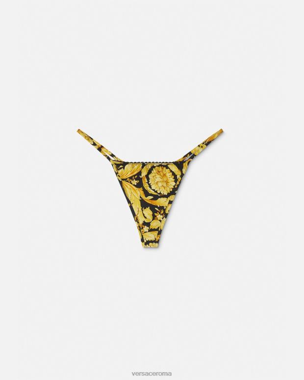 esso Versace donne perizoma in seta stampa barocca stampa JT08Z1071 biancheria intima e costumi da bagno