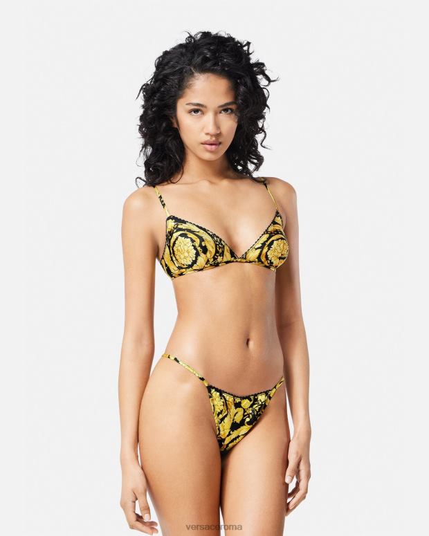 esso Versace donne perizoma in seta stampa barocca stampa JT08Z1071 biancheria intima e costumi da bagno
