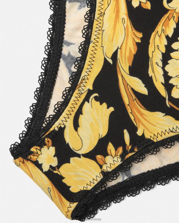 esso Versace donne slip barocco stampa JT08Z1072 biancheria intima e costumi da bagno