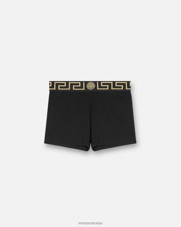 esso Versace donne tronchi di confine greca nero JT08Z1048 biancheria intima e costumi da bagno