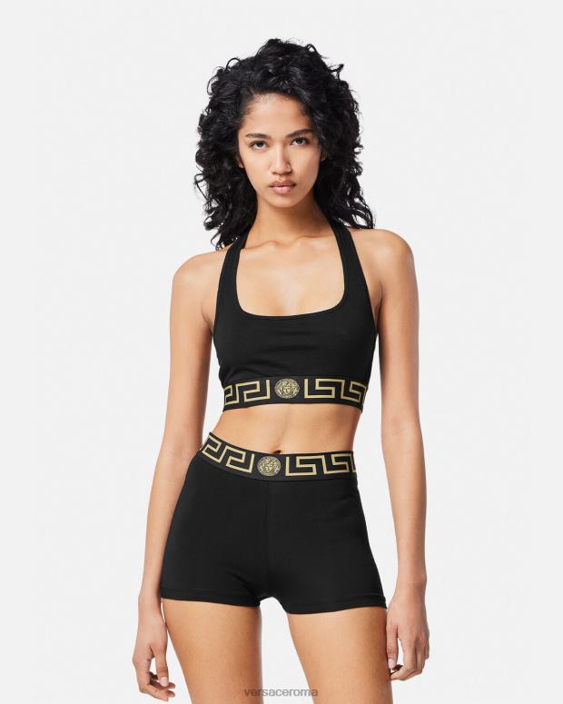 esso Versace donne tronchi di confine greca nero JT08Z1048 biancheria intima e costumi da bagno