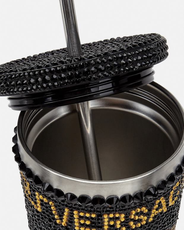 esso Versace donne tazza da viaggio con medusa di cristallo giallo JT08Z1206 biancheria intima e costumi da bagno
