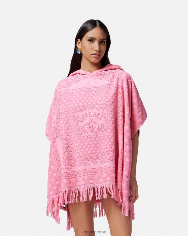 esso Versace donne Copri asciugamano con farfalle tradizionali rosa JT08Z1191 biancheria intima e costumi da bagno