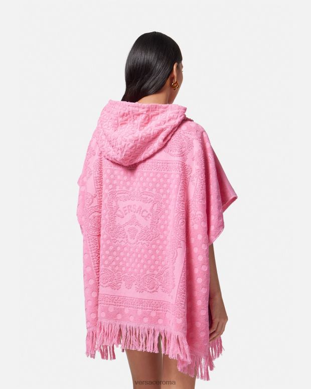 esso Versace donne Copri asciugamano con farfalle tradizionali rosa JT08Z1191 biancheria intima e costumi da bagno