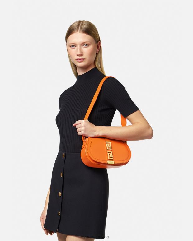 esso Versace donne borsa a tracolla della dea greca arancia JT08Z250 borse