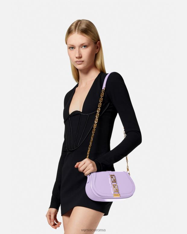 esso Versace donne borsa a tracolla della dea greca lilla JT08Z265 borse