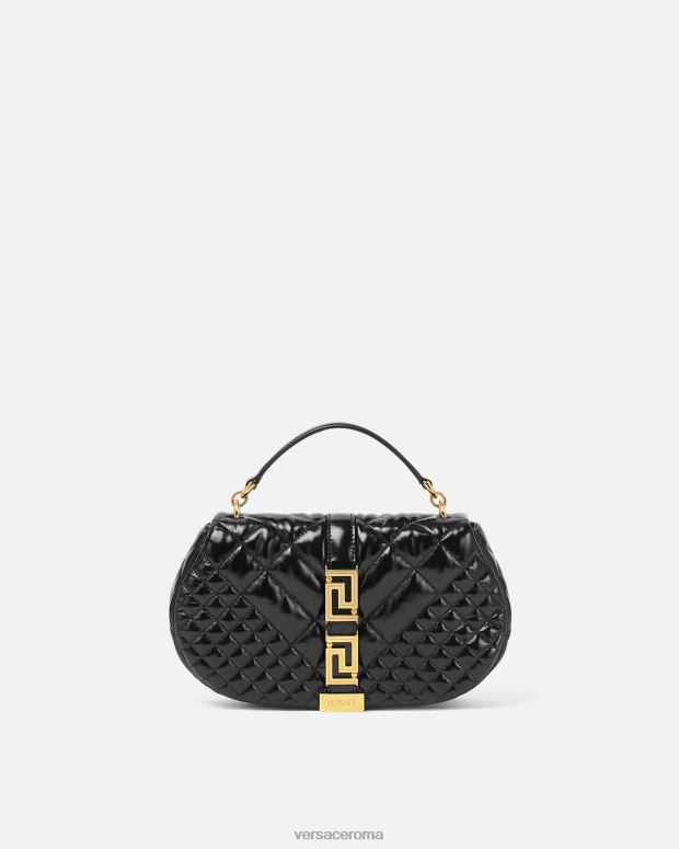 esso Versace donne borsa a tracolla della dea greca nero JT08Z246 borse