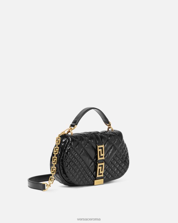 esso Versace donne borsa a tracolla della dea greca nero JT08Z246 borse