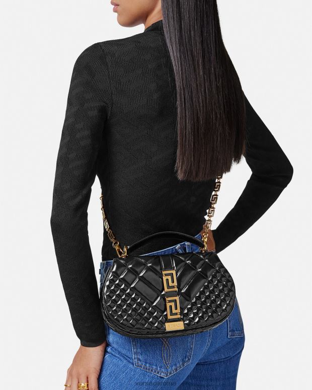 esso Versace donne borsa a tracolla della dea greca nero JT08Z246 borse
