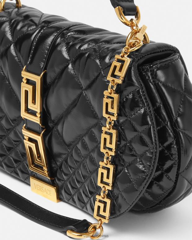 esso Versace donne borsa a tracolla della dea greca nero JT08Z246 borse