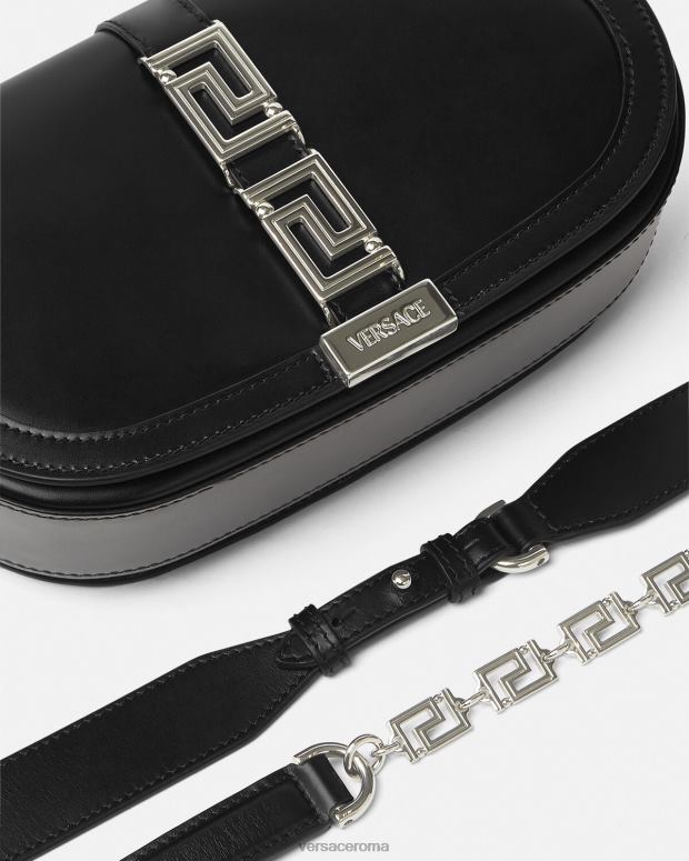 esso Versace donne borsa a tracolla della dea greca nero JT08Z248 borse