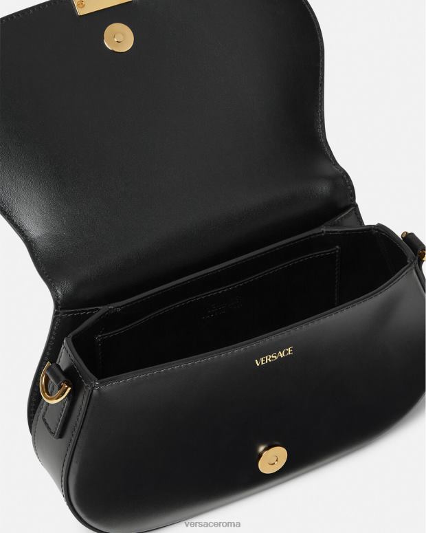 esso Versace donne borsa a tracolla della dea greca nero JT08Z251 borse