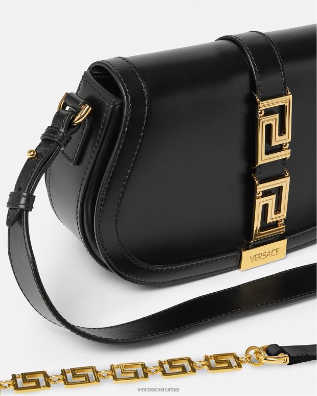 esso Versace donne borsa a tracolla della dea greca nero JT08Z251 borse