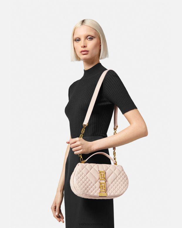 esso Versace donne borsa a tracolla della dea greca rosa chiaro JT08Z245 borse