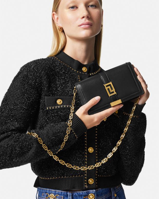 esso Versace donne mini borsa della dea greca nero JT08Z256 borse