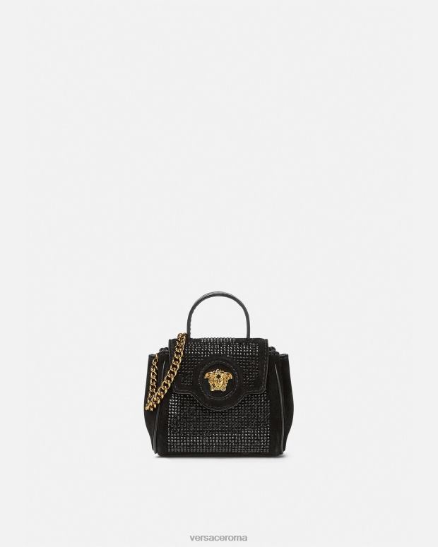 esso Versace donne Borsa micro con borchie la medusa nero JT08Z329 borse