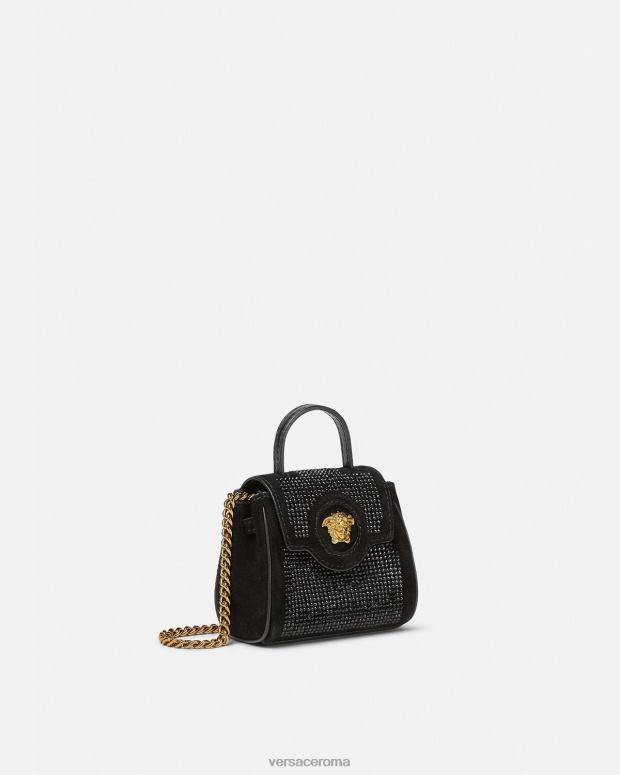 esso Versace donne Borsa micro con borchie la medusa nero JT08Z329 borse