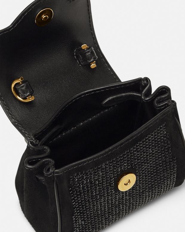 esso Versace donne Borsa micro con borchie la medusa nero JT08Z329 borse