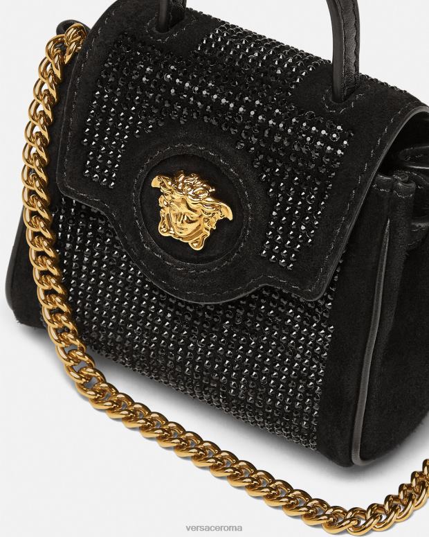 esso Versace donne Borsa micro con borchie la medusa nero JT08Z329 borse