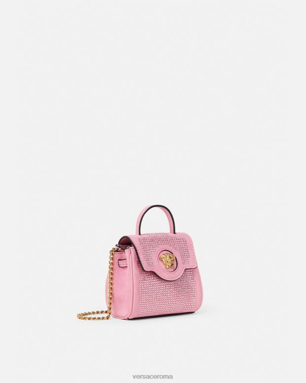 esso Versace donne Borsa micro con borchie la medusa rosa JT08Z328 borse